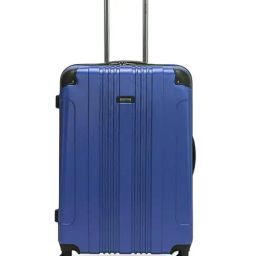 Kenneth Cole  Blue Textured Large Checked Luggage-3