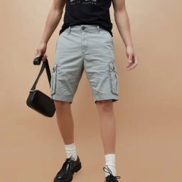 Fame Forever By Lifestyle Sage Green Regular Fit Cargo Shorts-picture-9