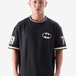 The Souled Store Black Loose Fit Printed T-Shirt-image-93