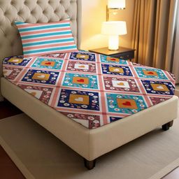 IVAZA Cream Geometric 140 Polycotton Single-image-84