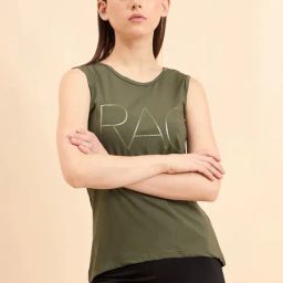 Sweet Dreams Olive Green Printed Sports T-Shirt-image-7