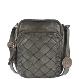 KOMPANERO Marquis Green Textured Cross Body Bag-image-53