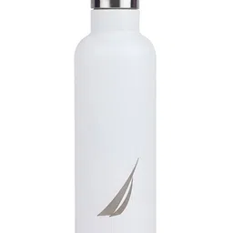 Nautica White & Silver-Toned Stainless Steel Smart Vacuum Water Bottle-500ML-23