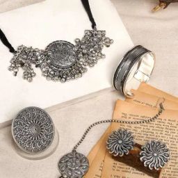 Teejh Rajahmundry Oxidised Silver Jewellery Gift Set-picture-28