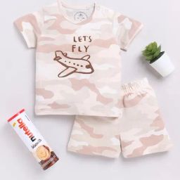 Clt.s Kids Multicolor Camouflage T-Shirt with Shorts-image-50