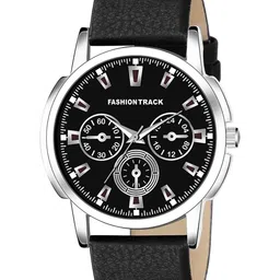 Optima Men Brass Printed Dial & Leather Straps Analogue Watch FT-4401-BLACK-picture-10