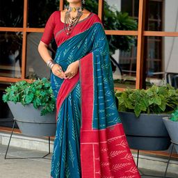 DIVASTRI Floral Ikat Saree-picture-21