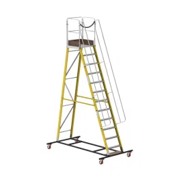 YOUNGMAN 11+Platform Fiberglass Warehouse Ladder 3530 mm Max Standing Height, 8459-picture-1