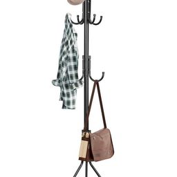 prettykrafts Black Reusable 6 Hook Coat Hanger Organisers-43