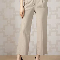 Van Heusen Woman Regular Fit Mid-Rise Pleated Formal Trouser-image-2