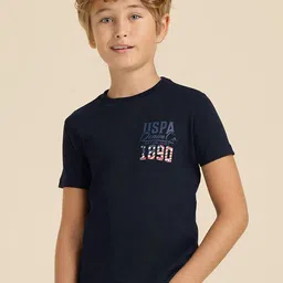 U.S. Polo Assn. Kids Boys Brand Logo Printed Cotton T-shirt-picture-36