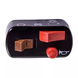 Uno Minda Handle Bar Switch - 6V With Engine Kill - Cover, Buttons for Bajaj M-8 (Red & Black) (SW-0704G)-18