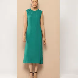 Chemistry Waist Tie-up Detailed Sheath Midi Dress-image-64