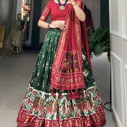 Aika Printed Ready to Wear Lehenga & Unstitched Blouse With Dupatta image 5