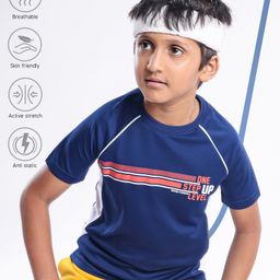 Pine Active Skin Friendly & Breathable Half Sleeves T-Shirt Text Print - Multicolor-image-46