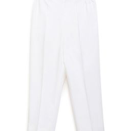 Tiber Taber Solid Cotton Trouser - White-image-40
