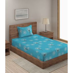 Hosta Homes Single Bed Printed Bed Sheet With 1 Pillow Cover -  Multicolor-image-6
