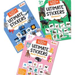 1200+ Ultimate Stickers Books (Set of 3) - Space and Science Dinosaurs World Around Us - English-12