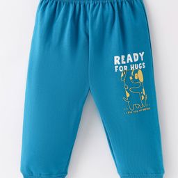 Taeko Looper Knit Full Length Lounge Pant with Text Print - Blue-picture-14