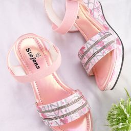 Stefens Stone Embellished & Shimmer Detailed Sandals - Pink-image-15