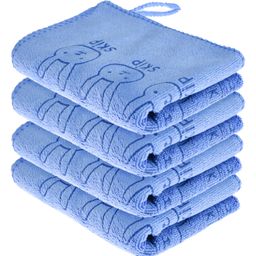 Kuber Industries Cleaning Towel | Reusable Cleaning Towel for Baby | Duster Towel for Home Cleaning | Skip Cleaning Cloth Towel with Hanging Loop | 30x40 | Pack of 4 | Blue-98