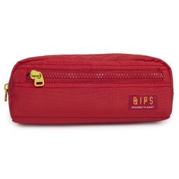 QIPS Dual Compartments Pencil Pouch- Red-image-77