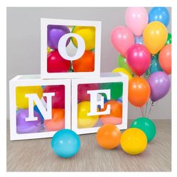 Bubble Trouble one balloon box for 1st birthday baby boy baby girl birthday celebration outdoor indoor decoration-white-pack of 3-picture-24