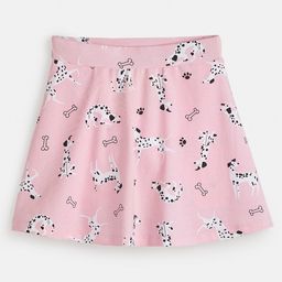 Plan B Cotton Elastane Dalmatian Printed Skater Skirt With Inner Shorts - Pink-image-90