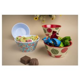 Superware Melamine Kids Snack bowl 4" Water Melon - Red & Peach - Blue (Set Of 4)-picture-18