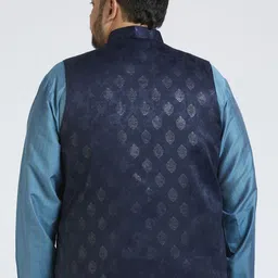 Sizeupp PrintedPlus Size Woven Nehru Jacket image 2