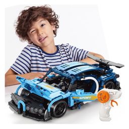 Magicwand Lego Compatible DIY R/C Rechargeable Sportz Bugattti Building Blocks Car with Remote 317 Pcs image 4