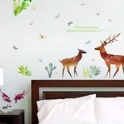 INDIAN ROYALS Brown & Green Animal Printed Self-Adhesive & Durable Wall Sticker-picture-30