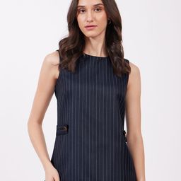 FableStreet Women Vertical Striped Round Neck Top-image-36