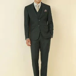 Allen Solly Self-Design Single-Breasted Slim-Fit 3-Piece Suits-picture-43