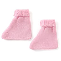 Babyhug Knitted Full Sleeves Front Open Sweater Set with Cap & Pair of Booties - Pink image 5