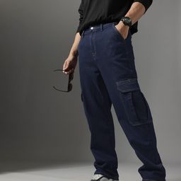 FCUK Men Relaxed Fit Stretchable Cargo Jeans-image-48