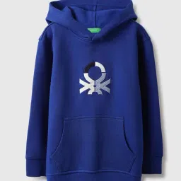 United Colors of Benetton Boys Blue Cotton Blend Solid Sweatshirt-picture-14
