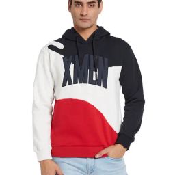 Octave Red Regular Fit Colour Blocked Sweatshirt-picture-2