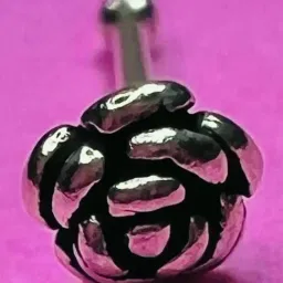 Arte Jewels 925 Oxidized Silver Nosepin For Women-picture-42