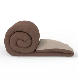 Bianca Ultra Soft Choco & Peach 152 TC Micro Fabric Single Reversible Comforter For All Weather image 4