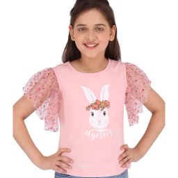 Cutecumber Kids Pink Printed  Top-image-42