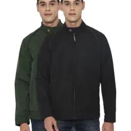 Allen Solly Black Regular Fit Reversible Jacket-picture-30