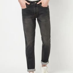 Crimsoune Club Men Black Solid Light Fade Jeans-image-3