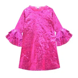 A.T.U.N. Fuchsia Embellished Full Sleeves Dress-image-37