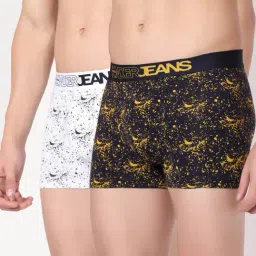 Underjeans By Spykar Multi Regular Fit Printed Trunks - Pak of 2-picture-41