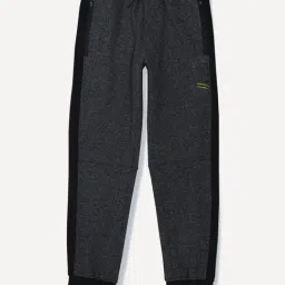 Gini & Jony Kids Grey & Black Color Block Trackpants-image-22