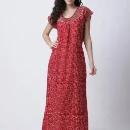 Secret Wish Red Printed Nighty-picture-20