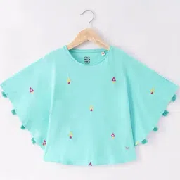 Ed-a-Mamma Kids Blue Cotton Embroidered Full Sleeves Top-picture-40
