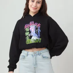 zink Z Black Graphic Print Hoodie-image-42