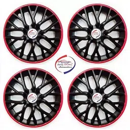 Auto Pearl 33.02 cm (13 Inch) Set of 4 Pcs Phoenix (GTR Black Red) Hubcap Wheel Cover Replacements for All Cars image 2